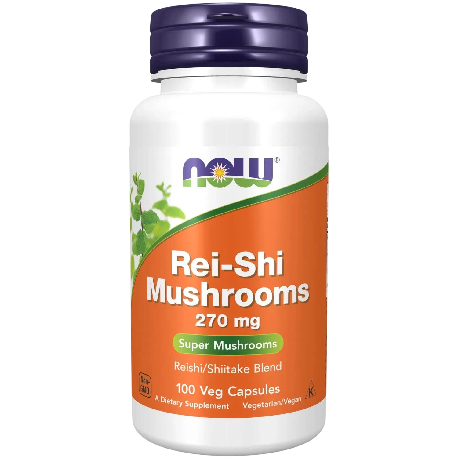 Hongos Reishi 270 mg, 100 Cápsulas – NOW Foods-Wellu