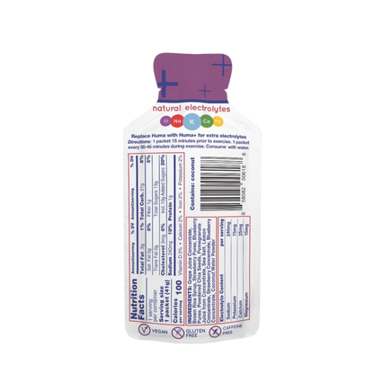 Huma Plus Chia Energy Gel Berries & Pomegranate 41gr c/24 pz-Wellu