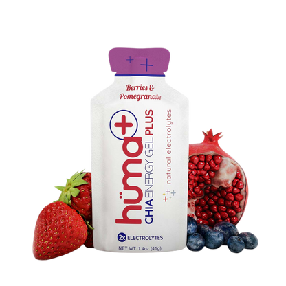 Huma Plus Chia Energy Gel Berries & Pomegranate 41gr c/24 pz-Wellu