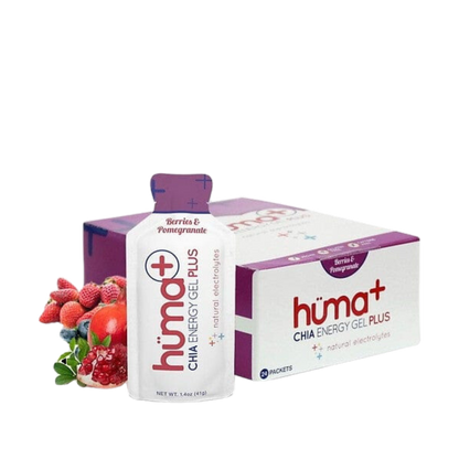 Huma Plus Chia Energy Gel Berries & Pomegranate 41gr c/24 pz-Wellu