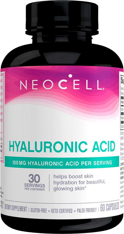 Hyaluronic Acid 100 mg, 60 Capsules – NeoCell-Wellu