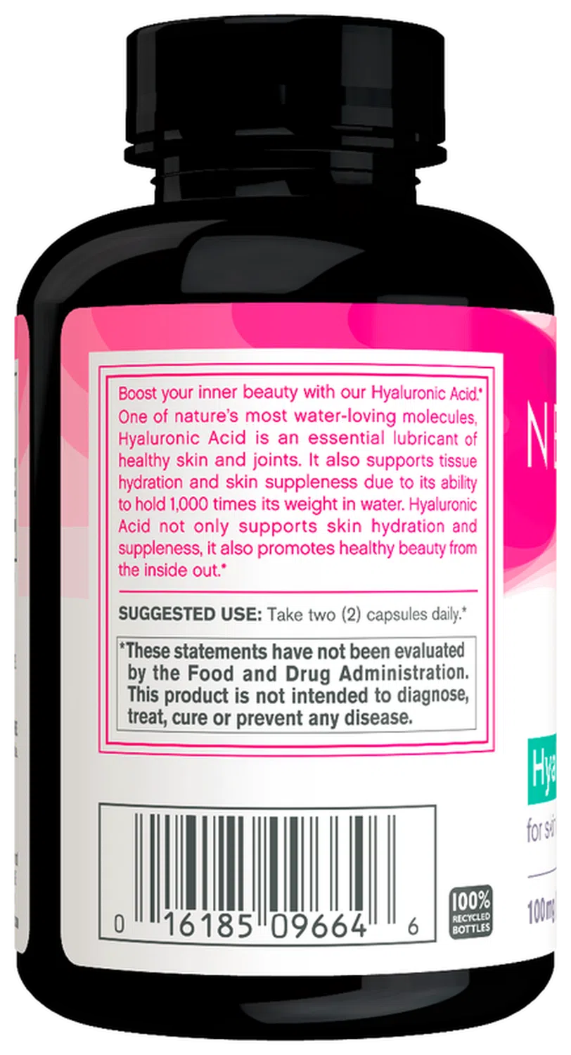 Hyaluronic Acid 100 mg, 60 Capsules – NeoCell-Wellu