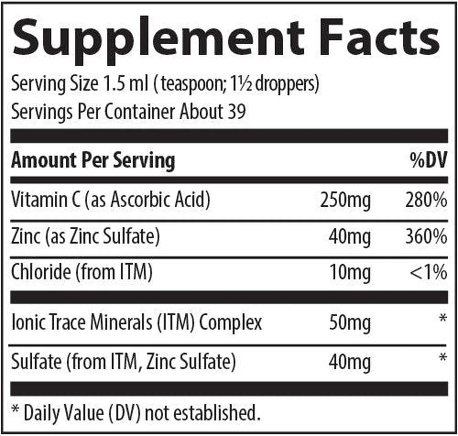 Ionic Zinc + Vitamin C, 2 oz – Trace Minerals-Wellu