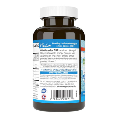 Kid'S DHA 100 mg, 120 Cápsulas – Carlson Labs-Wellu