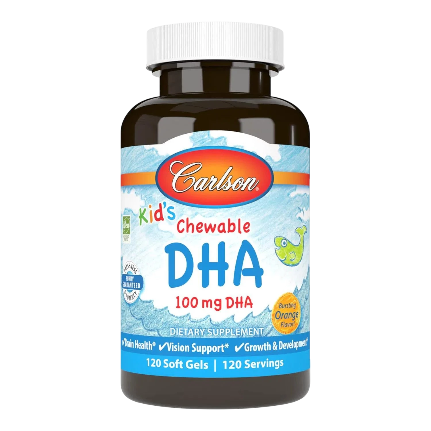 Kid'S DHA 100 mg, 120 Cápsulas – Carlson Labs-Wellu