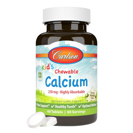 Kid's Calcio 250 mg, 60 Tabletas – Carlson Labs-Wellu