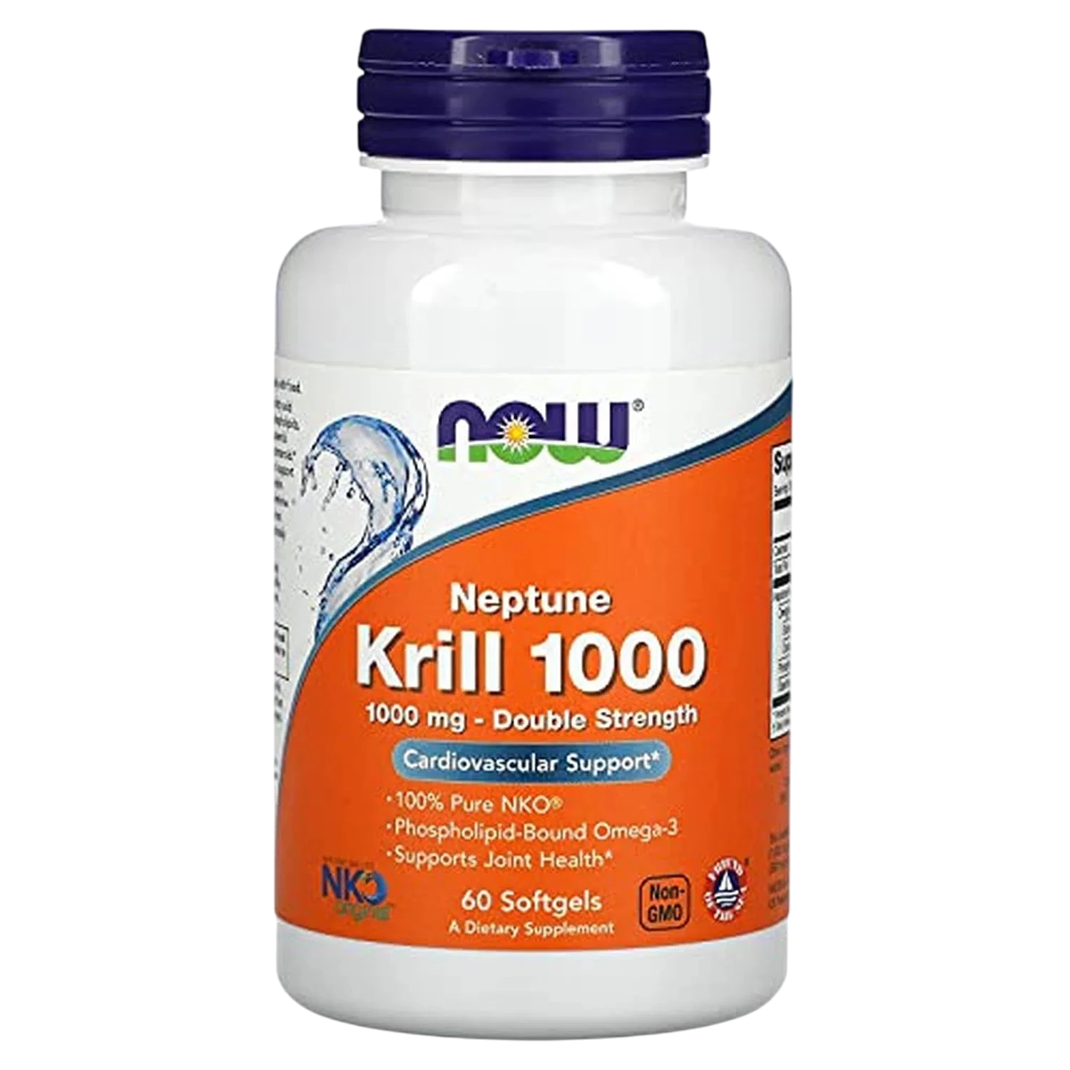 Krill 1000, cápsula blanda de 1000 mg de doble potencia, 60 Softgels – NOW Foods-Wellu