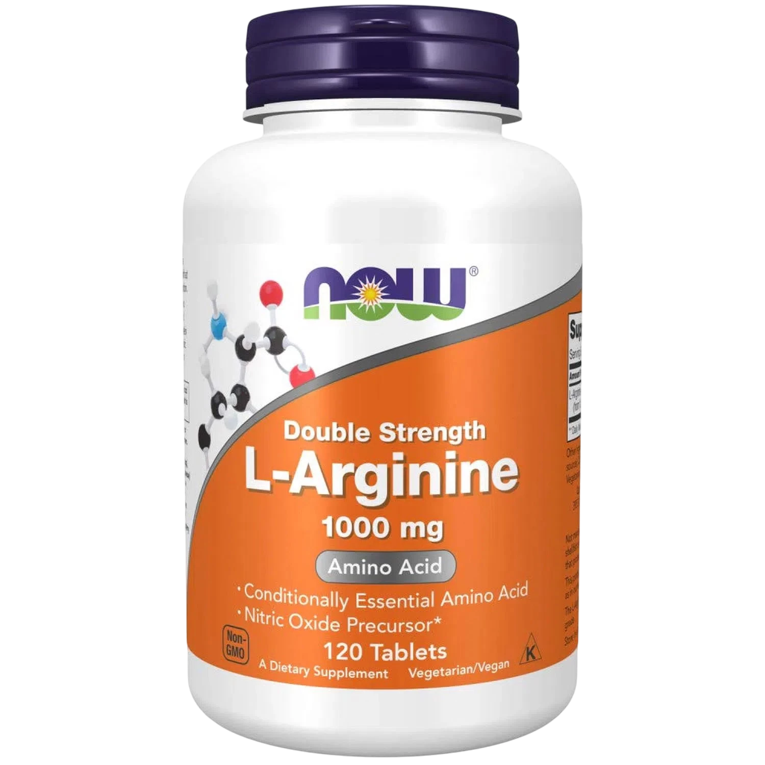 L-Arginina de doble potencia, 1000 mg, 120 Tabletas – NOW Foods-Wellu