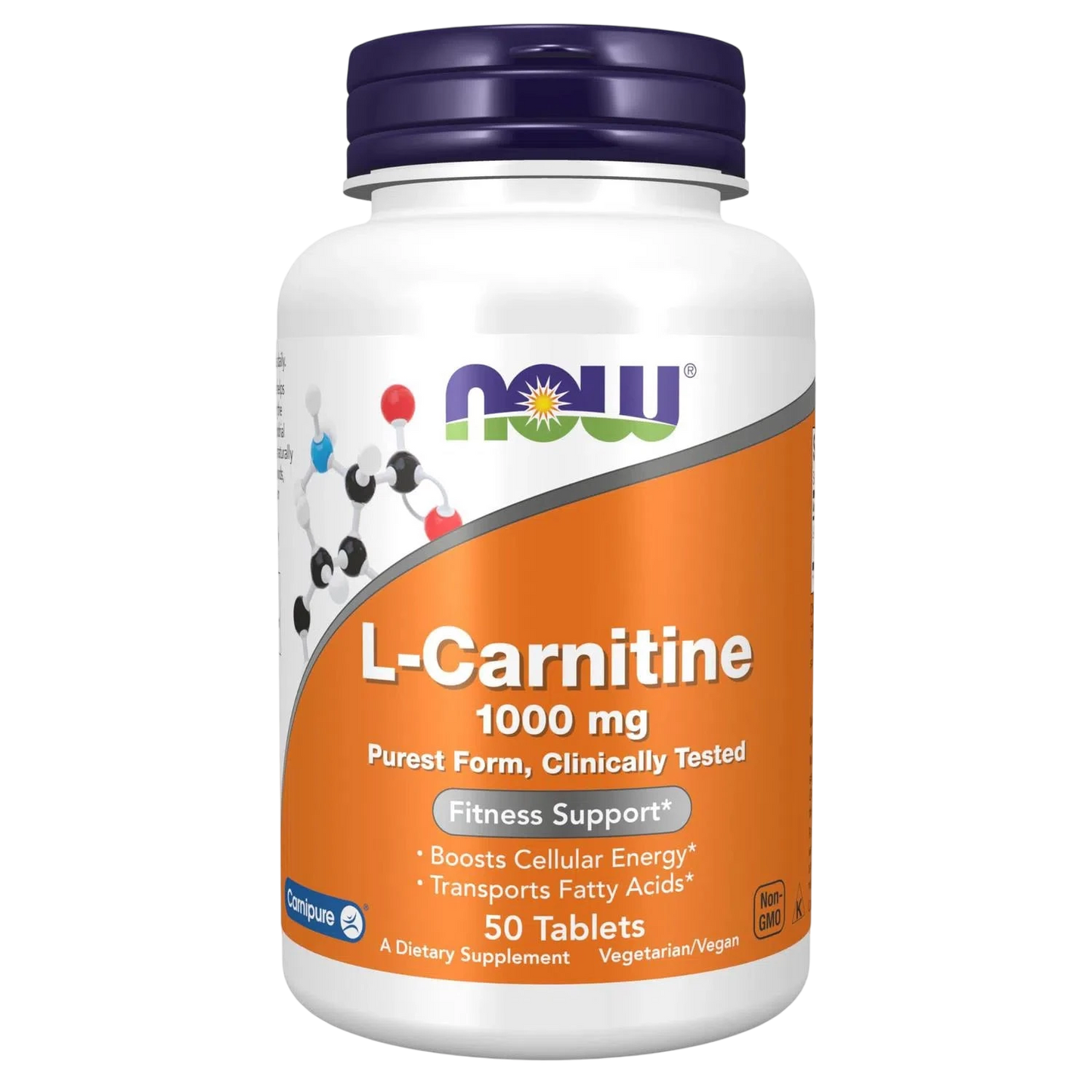 L-Carnitina 1000 mg, 50 Tabletas – NOW Foods-Wellu