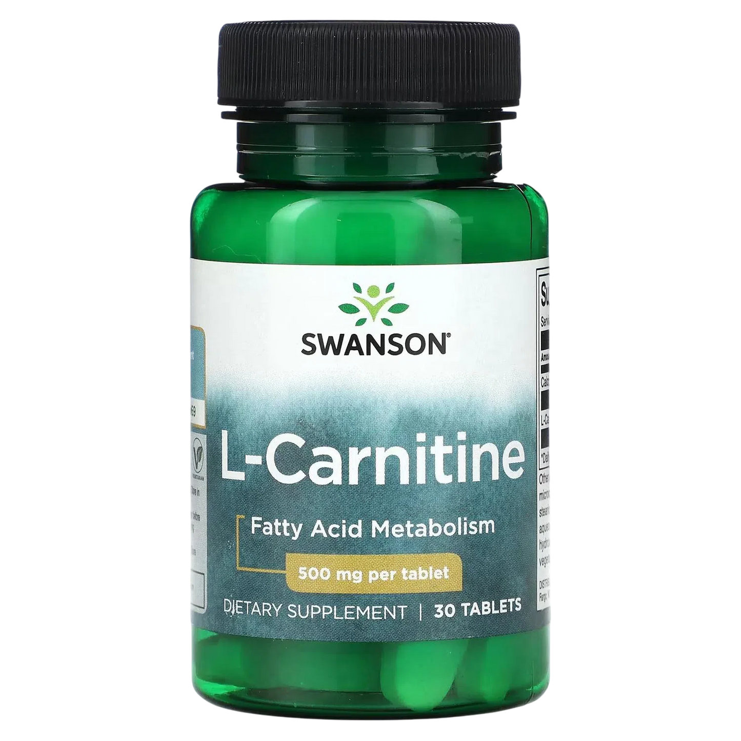 L-Carnitina 500mg, 30 Tabs – Swanson-Wellu