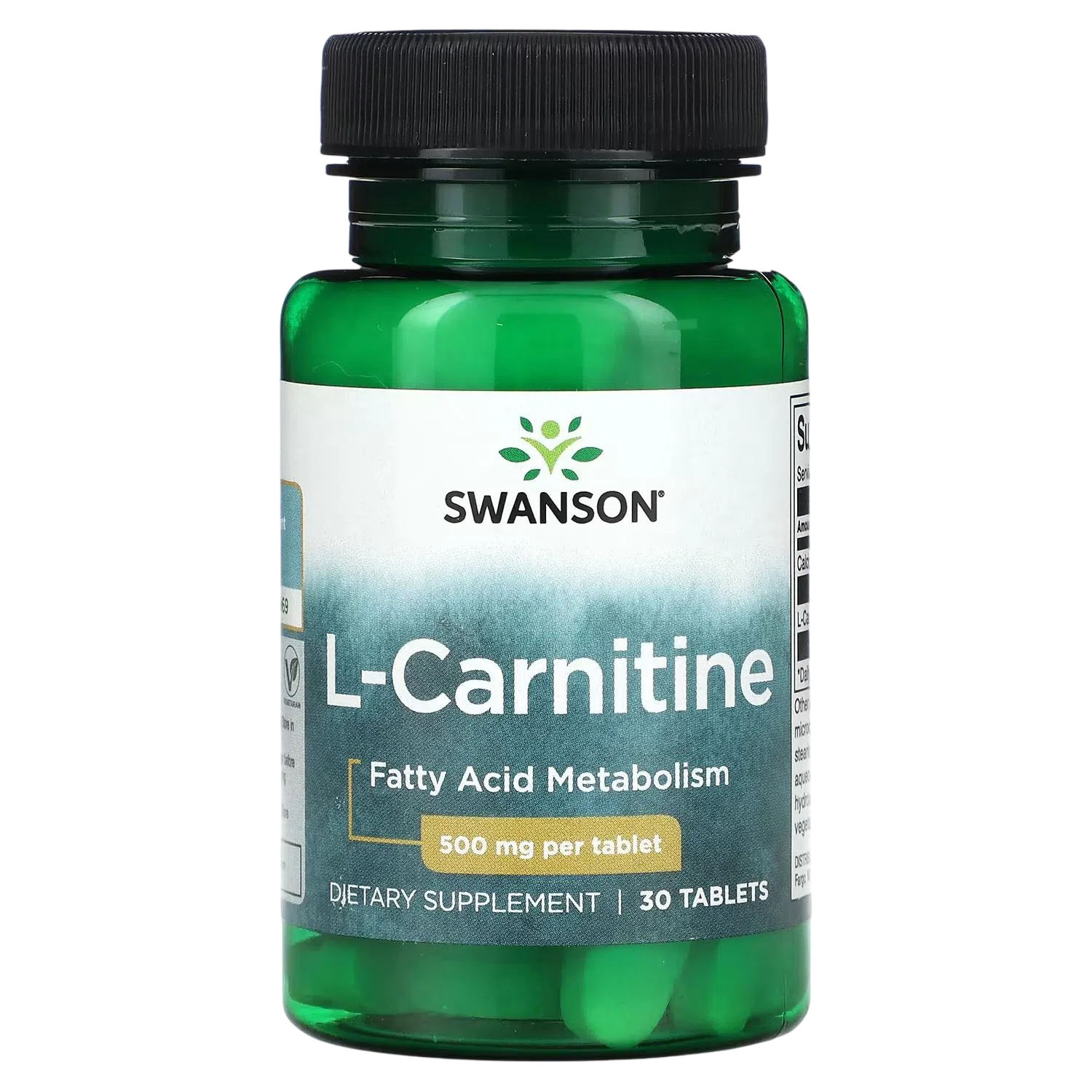 L-Carnitina 500mg, 30 Tabs – Swanson-Wellu