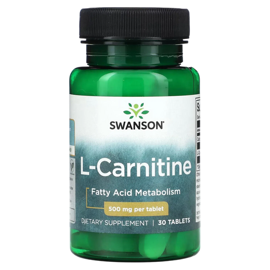 L-Carnitina 500mg, 30 Tabs – Swanson-Wellu