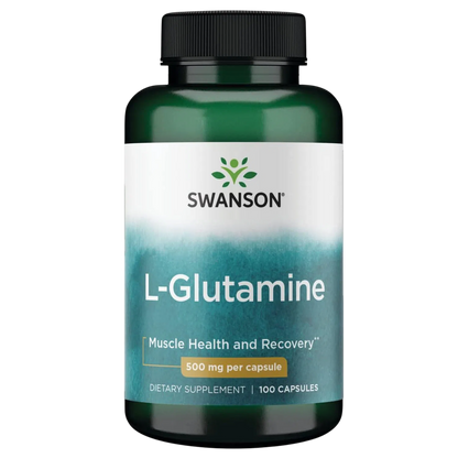 L-Glutamina 500mg, 100Caps – Swanson-Wellu