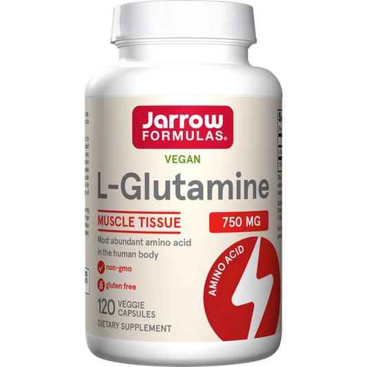 L-Glutamina 750mg, 120 Cápsulas Vegetales – Jarrow Formulas-Wellu