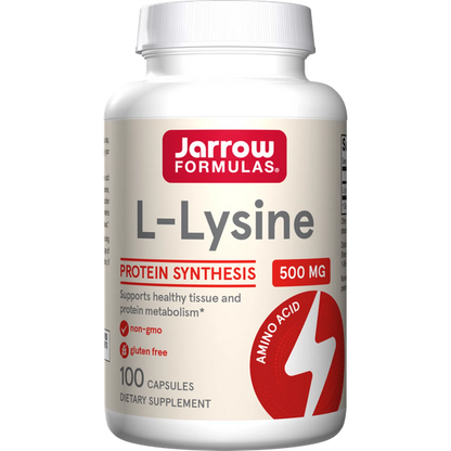 L-Lisina 500mg, 100 Capsulas – Jarrow Formulas-Wellu