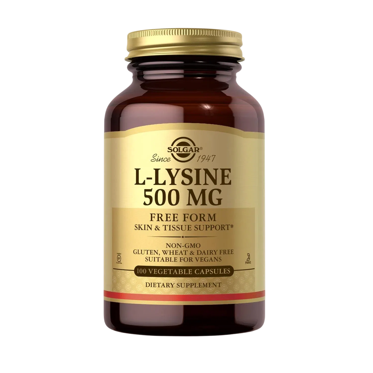 L-Lysine 500mg, 100 Capsulas – Solgar-Wellu