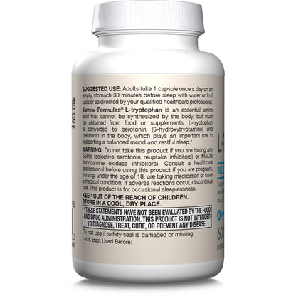 L-Triptófano 500mg, 60 Cápsulas – Jarrow Formulas-Wellu