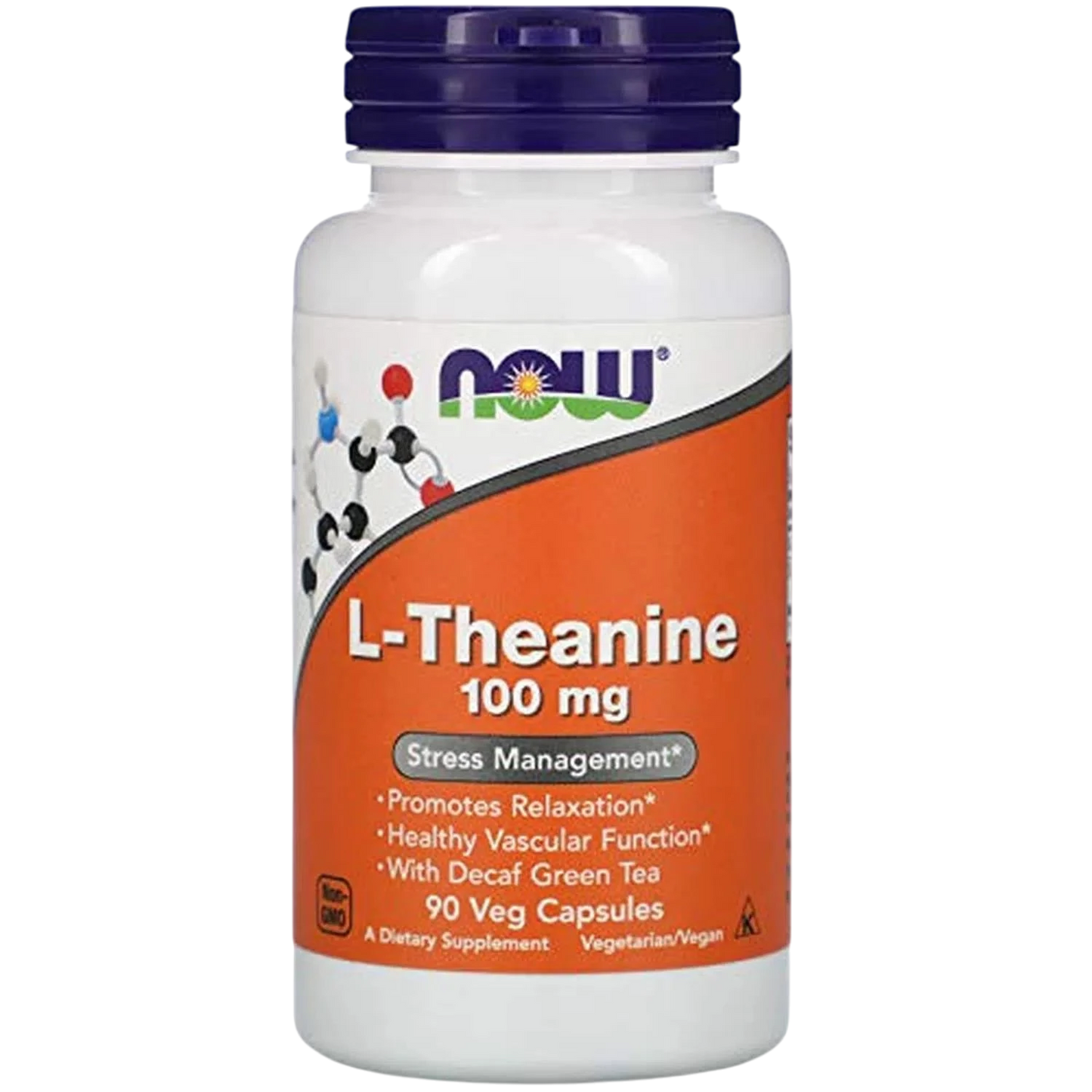 L-teanina de 100 mg, 90 Cápsulas Veg – NOW Foods-Wellu