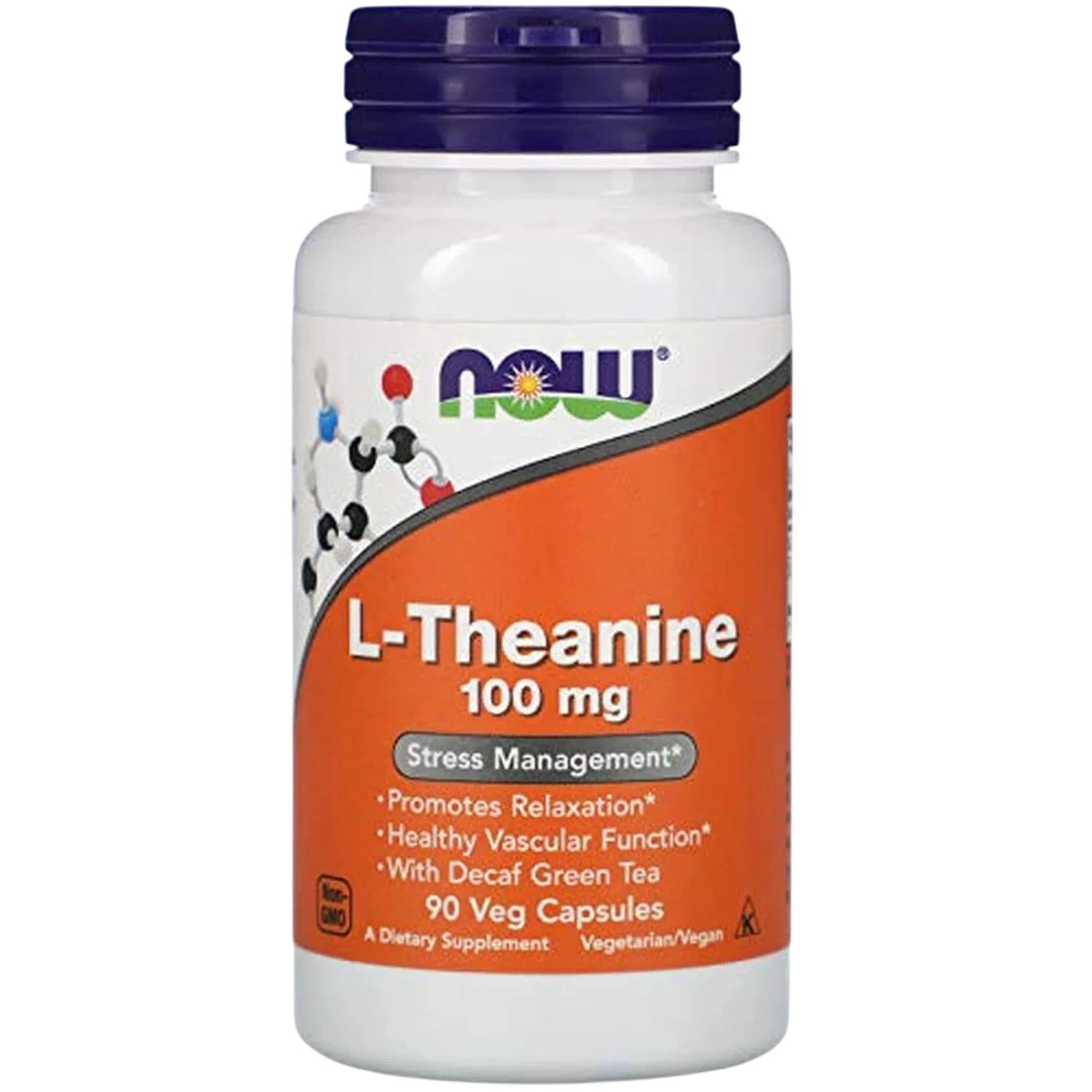 L-teanina de 100 mg, 90 Cápsulas Veg – NOW Foods-Wellu