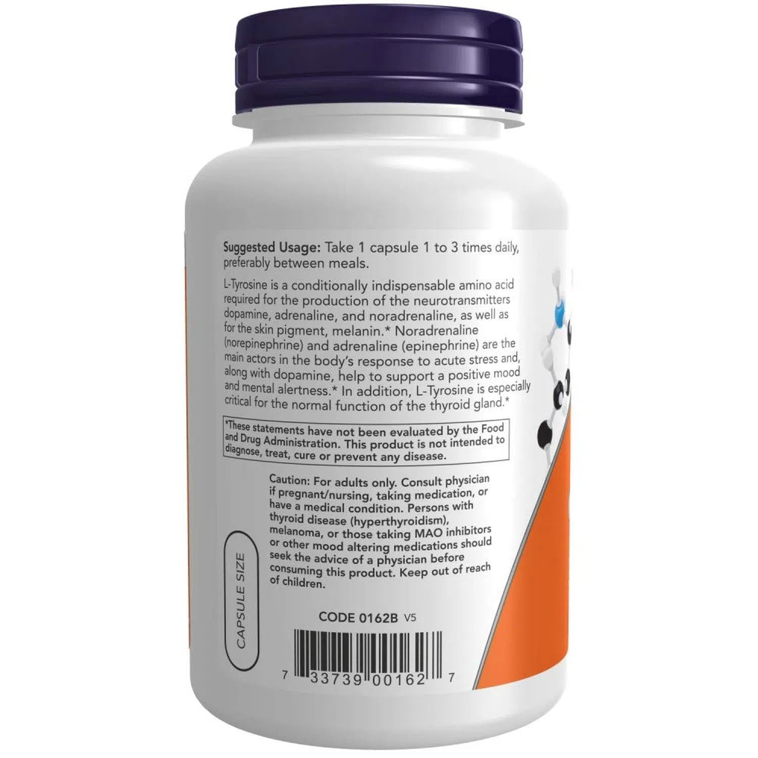 L-tirosina de 500 mg, 120 Capsules – NOW Foods-Wellu