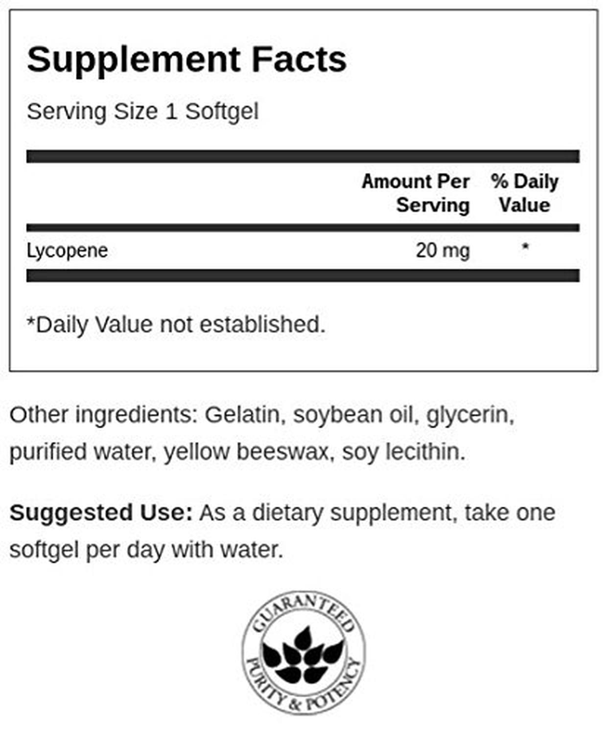 Licopeno 20mg, 60 Softgel – Swanson-Wellu