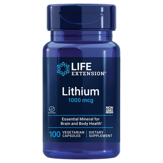 Litio 1000mcg (Salud Cognitiva), 100 Caps – Life Extension-Wellu