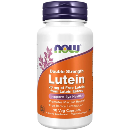 Luteína de doble potencia, 20 mg, 90 Cápsulas Veg – NOW Foods-Wellu