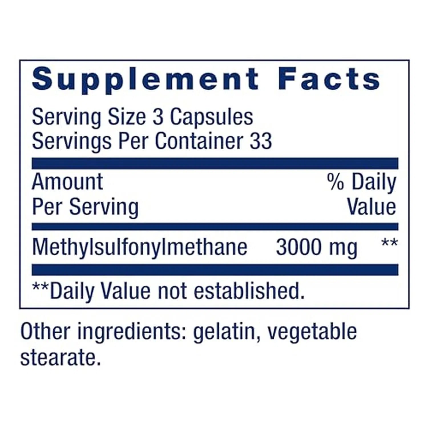 MSM 1000 mg, 100 Cápsulas – Life Extension-Wellu