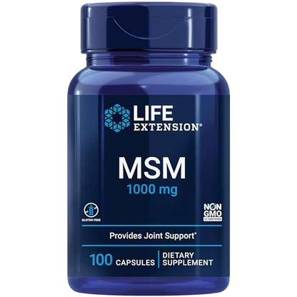 MSM 1000 mg, 100 Cápsulas – Life Extension-Wellu