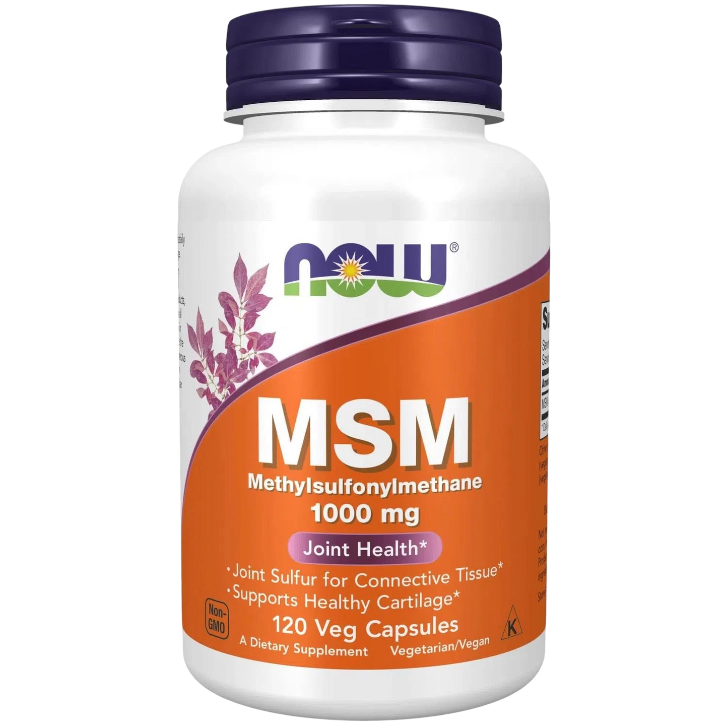 MSM 1000 mg, 120 Cápsulas Veg – NOW Foods-Wellu