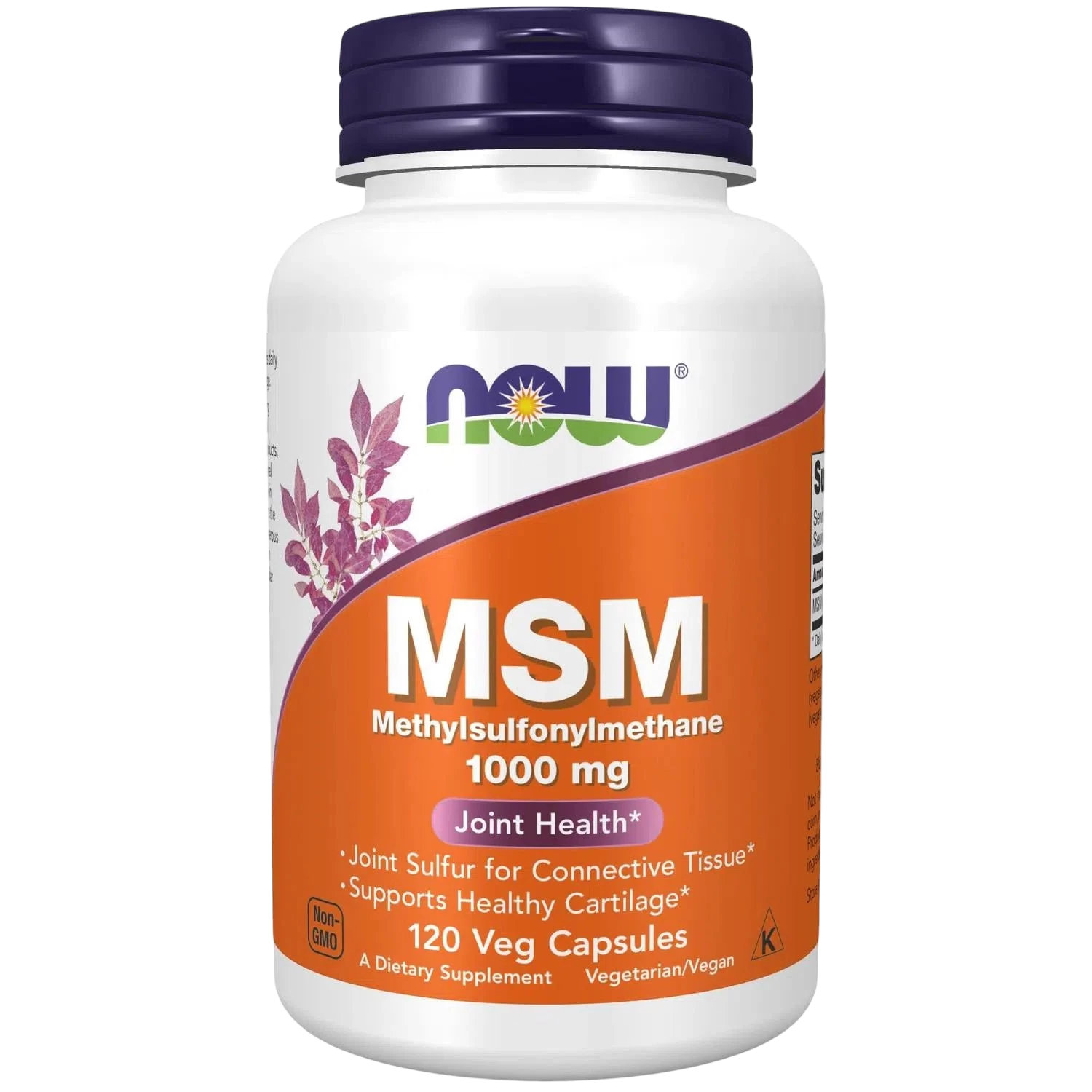 MSM 1000 mg, 120 Cápsulas Veg – NOW Foods-Wellu