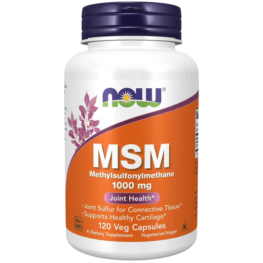 MSM 1000 mg, 120 Cápsulas Veg – NOW Foods-Wellu