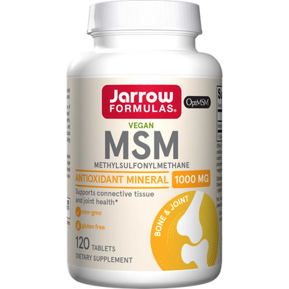 MSM 1000mg, 120 Comprimidos – Jarrow Formulas-Wellu