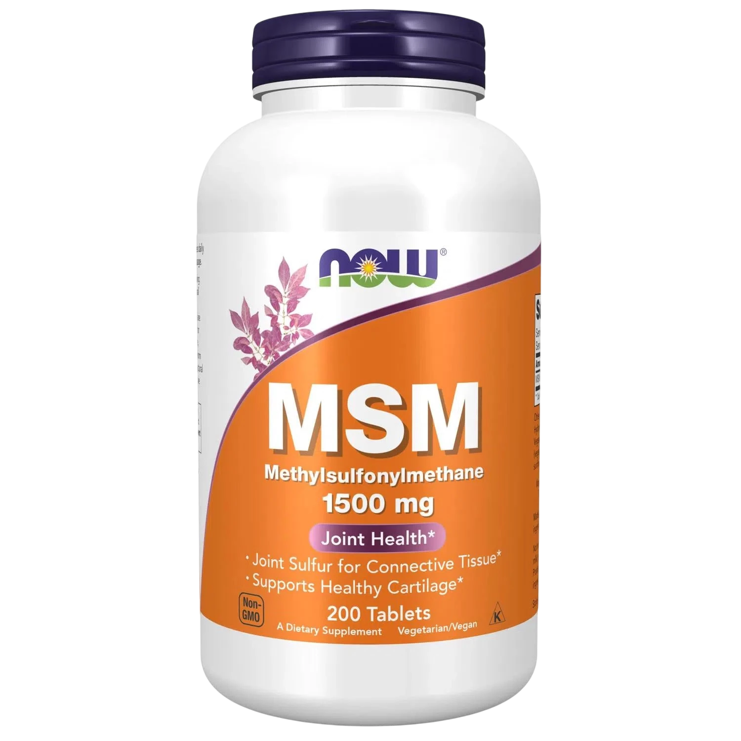 MSM 1500 mg, 200 Tabletas – NOW Foods-Wellu