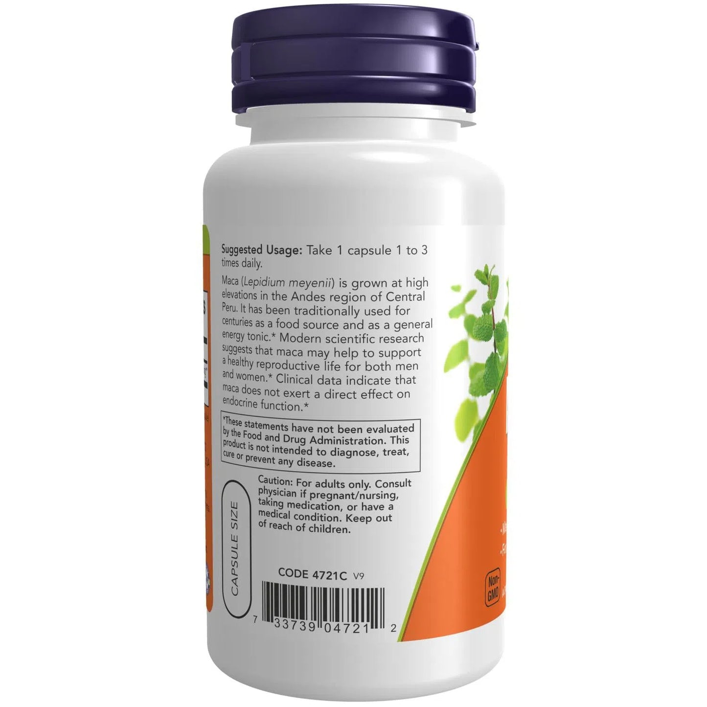 Maca de 500 mg, 100 Cápsulas Veg – NOW Foods-Wellu