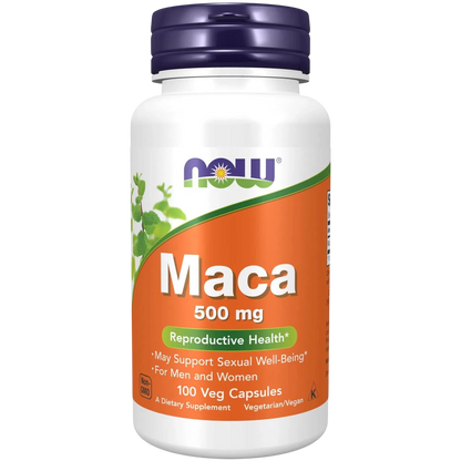 Maca de 500 mg, 100 Cápsulas Veg – NOW Foods-Wellu