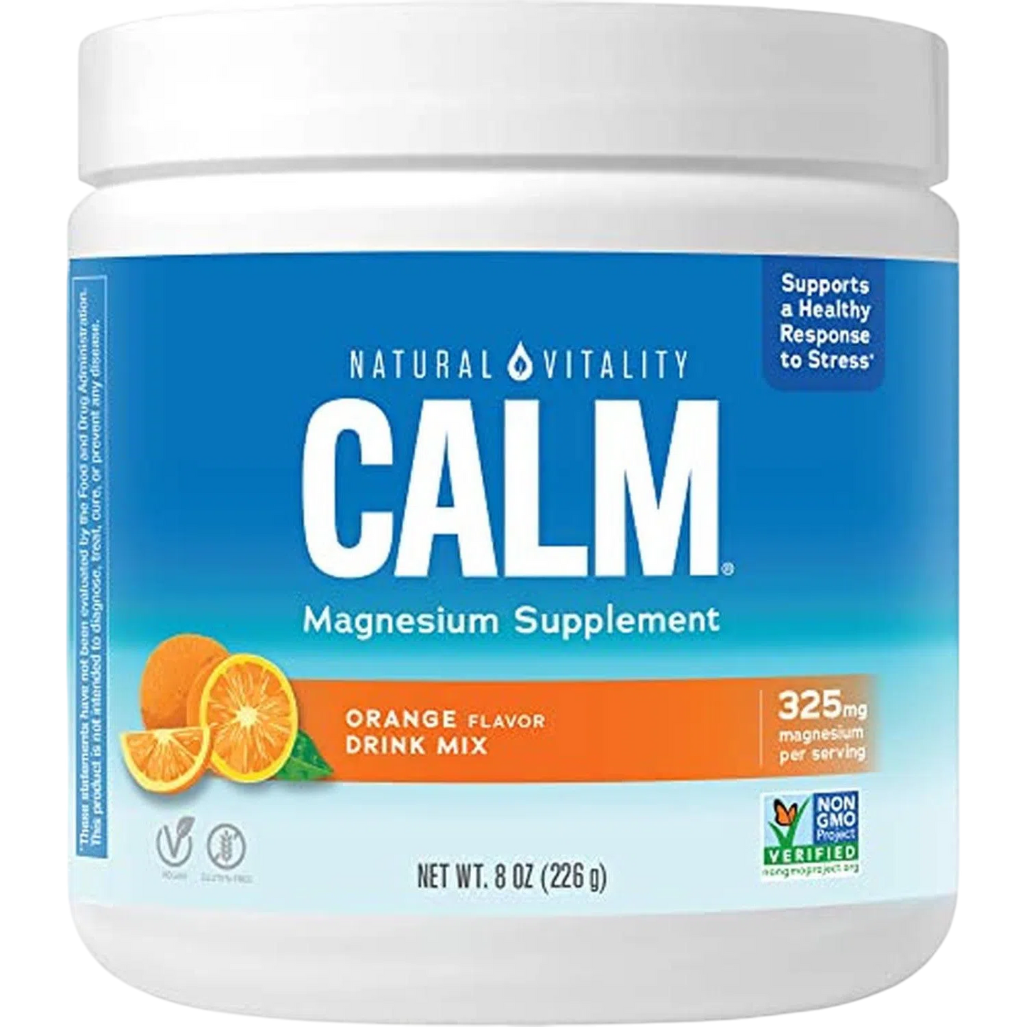 Magnesio 325mg, 226 g (8 oz) Naranja – Natural Vitality CALM-Wellu