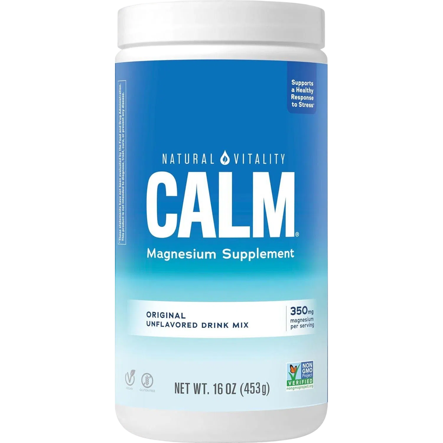 Magnesio 453 g (16 oz), Natural – Natural Vitality CALM-Wellu