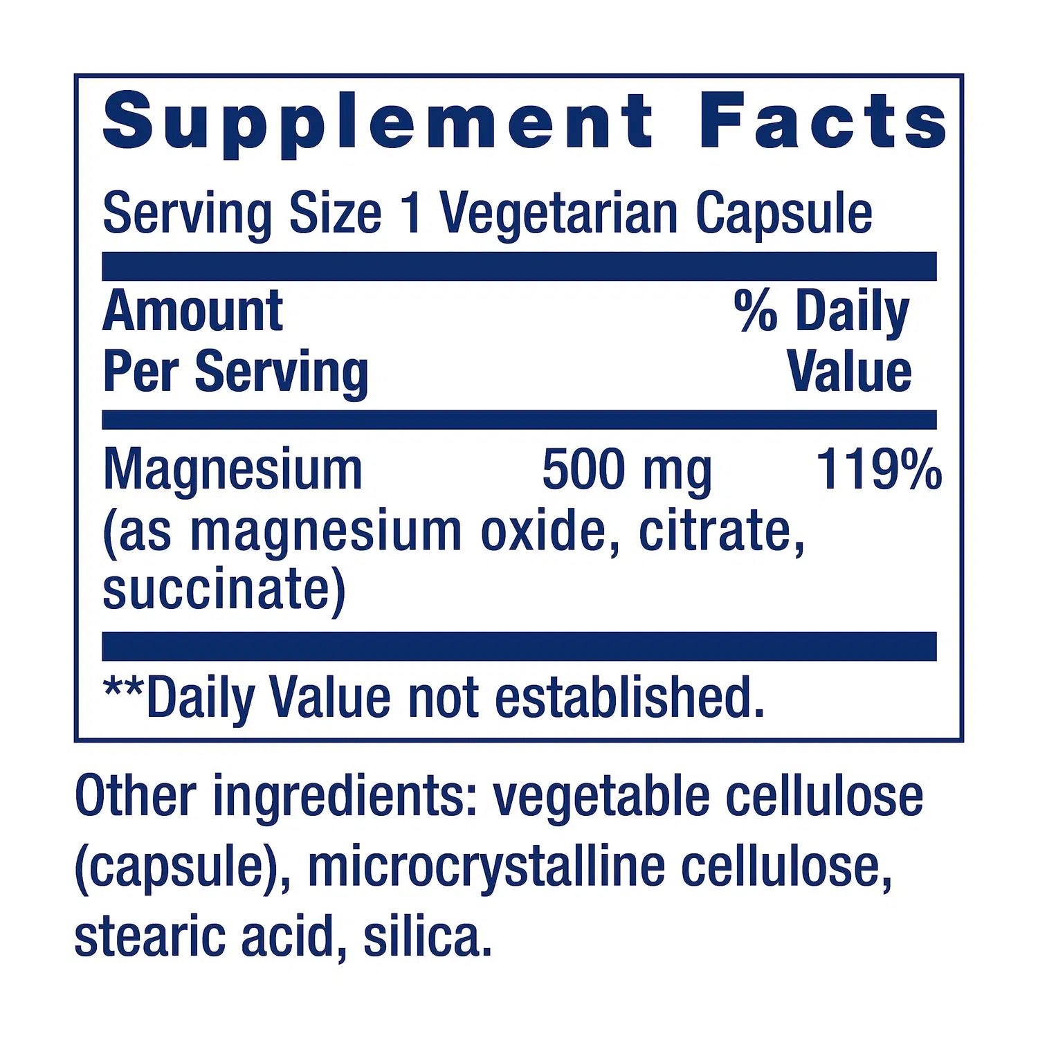 Magnesio 500mg, 100 Vegcaps – Life Extension-Wellu