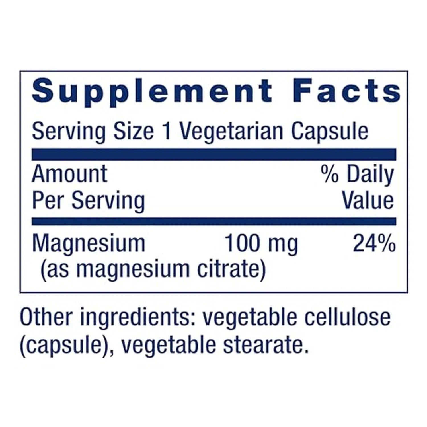 Magnesio (Citrato) 100 mg, 100 Vegcaps – Life Extension-Wellu