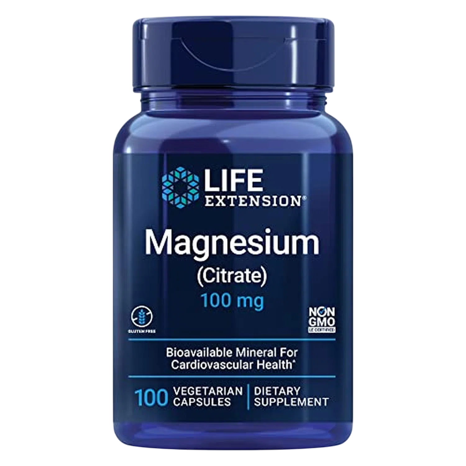 Magnesio (Citrato) 100 mg, 100 Vegcaps – Life Extension-Wellu