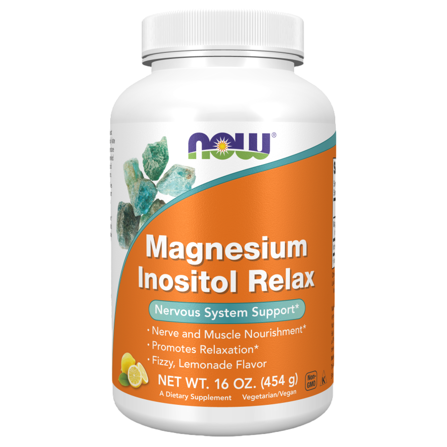 Magnesio Inositol Relax 454g (16 oz) sabor Limonada – NOW Foods