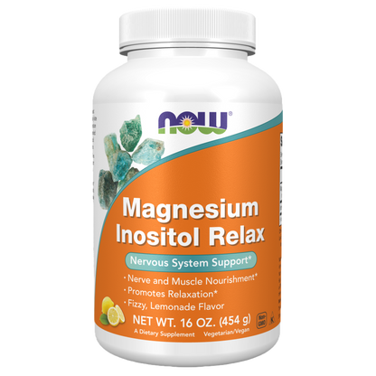 Magnesio Inositol Relax 454g (16 oz) sabor Limonada – NOW Foods