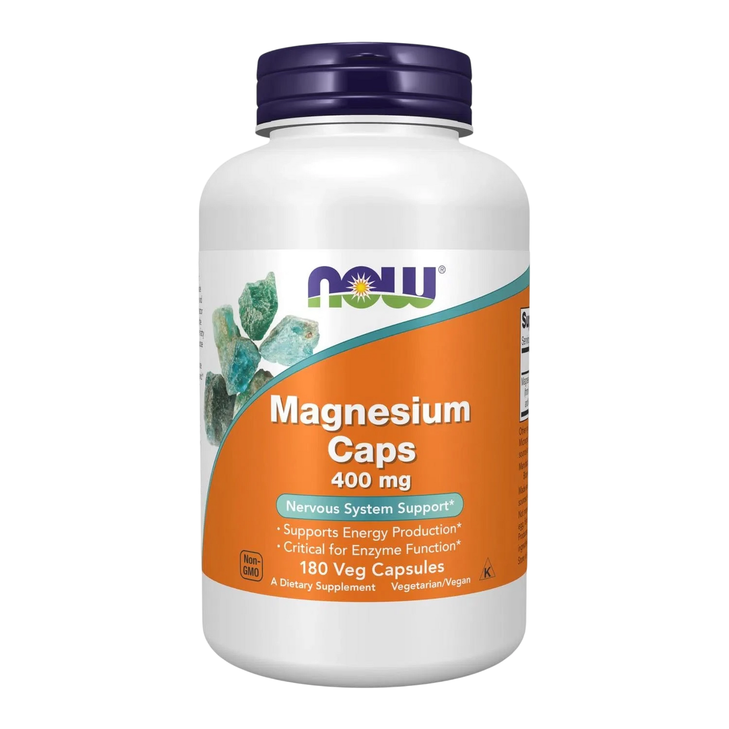 Magnesio de 400 mg, 180 Cápsulas Veg – NOW Foods-Wellu