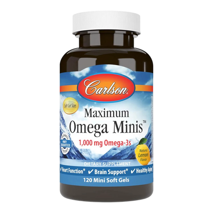 Maximum Omega 3, 120 Capsulas Blandas – Carlson Labs-Wellu