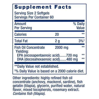 Mega EPA / DHA, 120 Cápsulas – Life Extension-Wellu