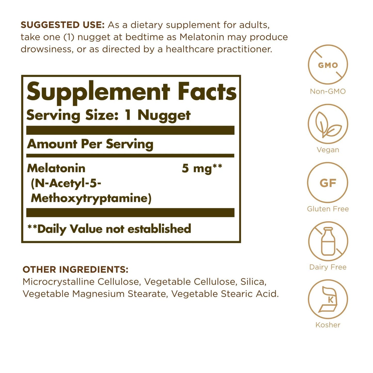 Melatonin 5mg, 60 Nuggets – Solgar-Wellu