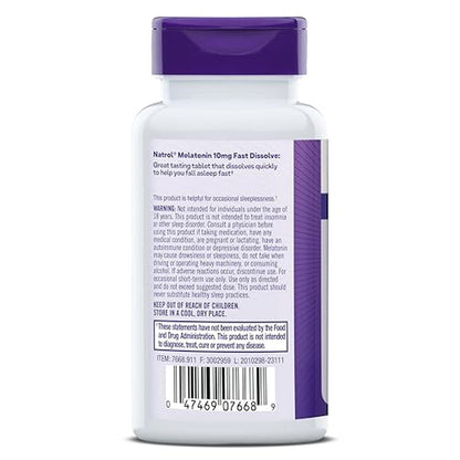 Melatonina 10mg (Concentración Máxima), 60 cápsulas – Natrol-Wellu