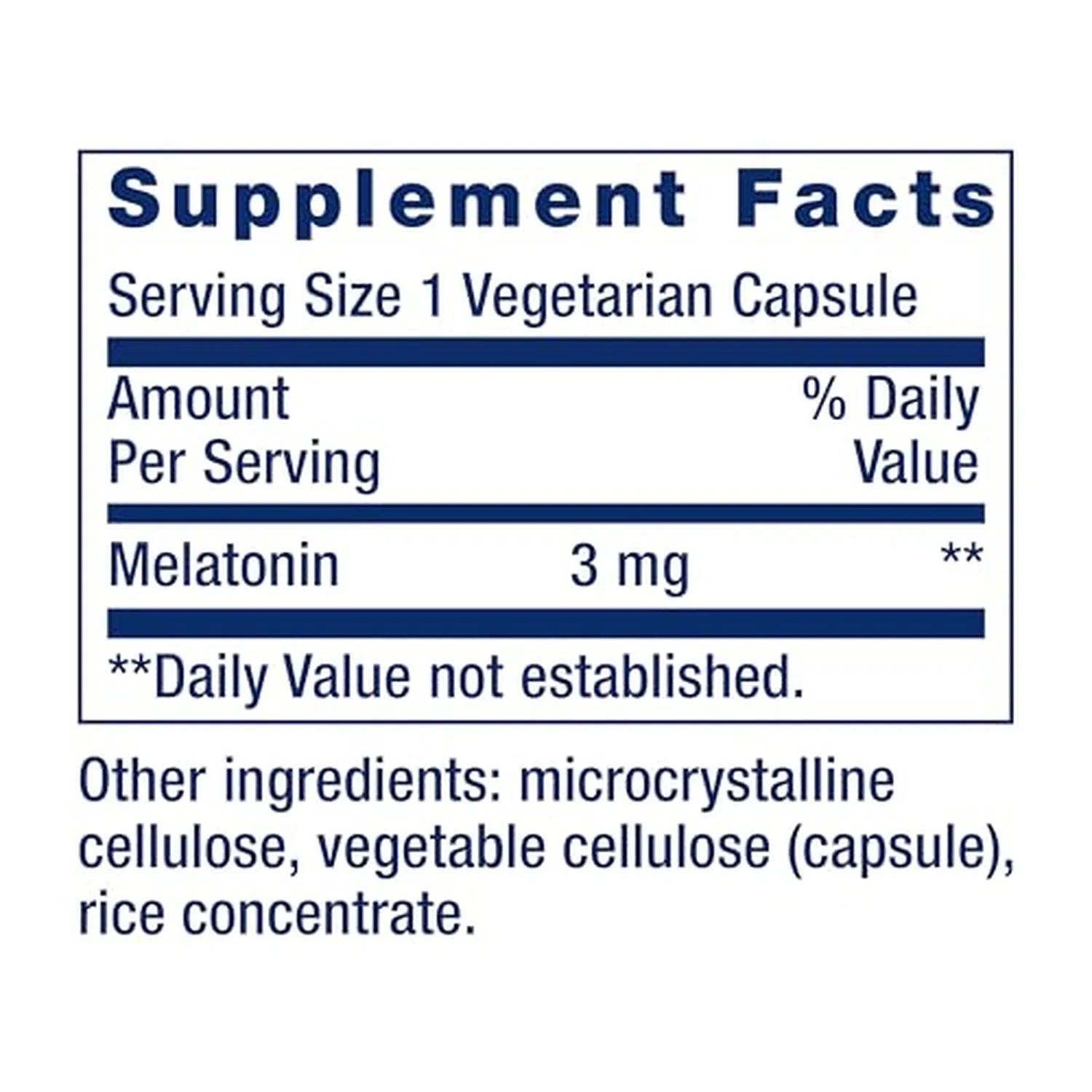 Melatonina 3mg, 60 Vcaps – Life Extension-Wellu