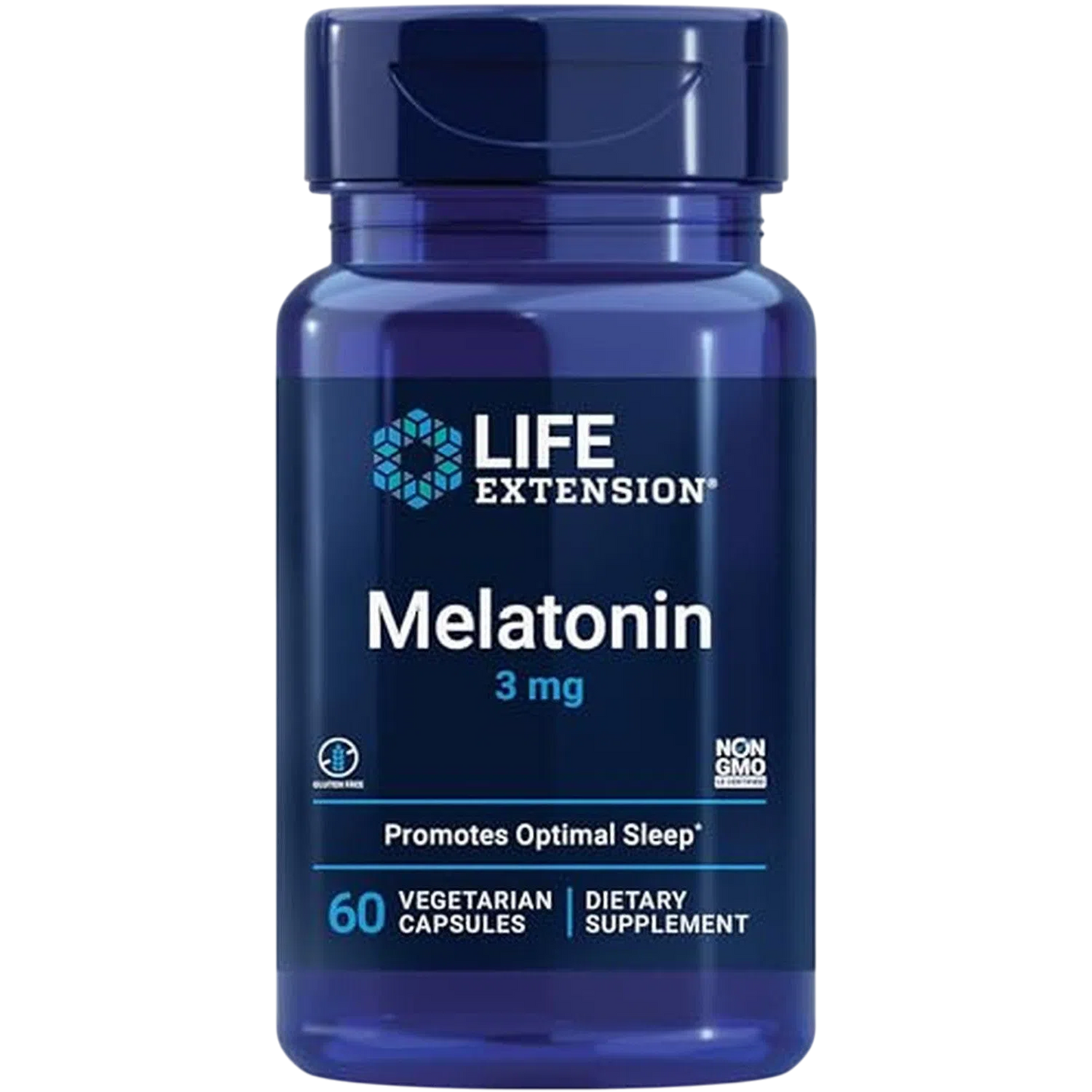 Melatonina 3mg, 60 Vcaps – Life Extension-Wellu